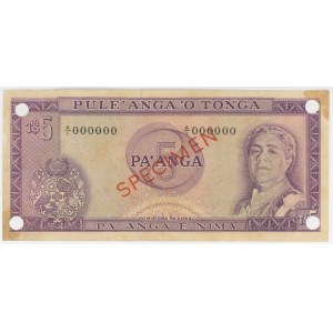 Tonga 5 Pa'anga 1967 (ND)