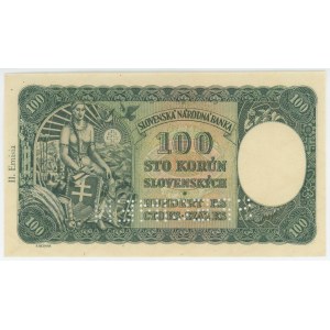 Czechoslovakia 100 Korun 1940 1945(ND) Specimen