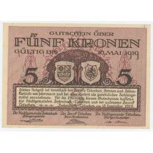 Czechoslovakia Bodenbach-Tetschen 5 Korun 1918