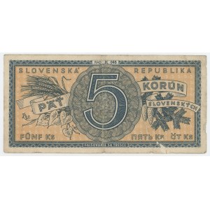Slovakia 5 Korun 1945 (ND)