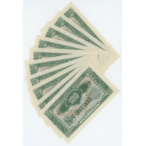 Albania 10 x 100 Leke 1957 With Consecutive Numbers