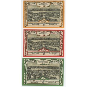 Germany - Weimar Republic Ost Prussia Stadt Ortelsburg 50-75 Pfennig & 1 Mark 1921 Full Set of Notgelds