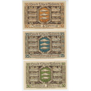 Germany - Weimar Republic Ost Prussia Stadt Lotzen 10-25-50 Pfennig 1920 Full Set of Notgelds