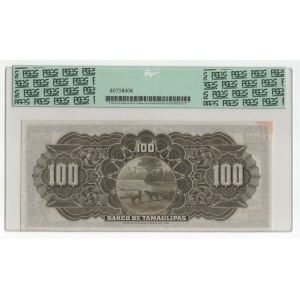 Mexico Banco de Tamaulipas 100 Pesos 1914 (ND) Remainder PCGS New 62