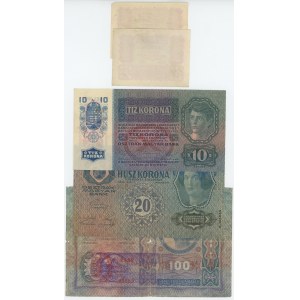 Austria Lot of 5 Banknotes 1912 - 1922