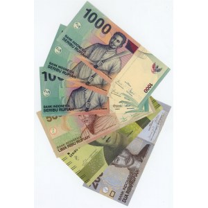 Indonesia Lot of 6 Banknotes 2000 - 2009