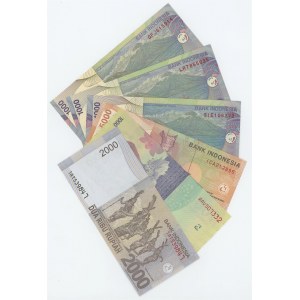 Indonesia Lot of 6 Banknotes 2000 - 2009