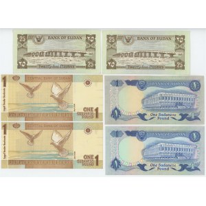 Sudan Lot of 6 Banknotes 1983 -1996