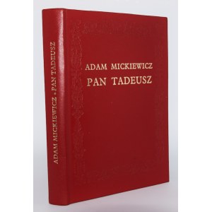 MICKIEWICZ Adam - Pan Tadeusz, czyli ostatni zajazd na Litwie. Ilustr. J. M. Szancer. Oprawa skóra STARODRUK