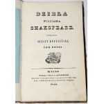 SHAKSPEARE [SZEKSPIR] William - Dzieła, t. 2. Wilno 1841.