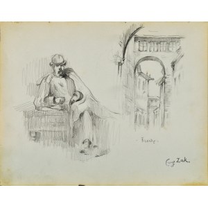 Eugene ZAK (1887-1926), Sitting man, motif from Florence