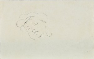 Leopold GOTTLIEB (1883-1934), Szkic głowy śpiącej kobiety