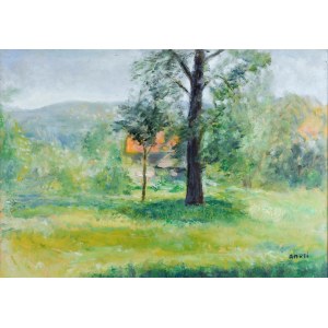 Irena WEISS - ANERI (1888-1981), Spring Landscape - Calvary, ca. 1975.