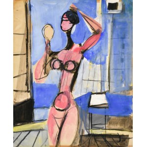Zygmunt MENKES (1896 - 1986), Naked girl with a mirror