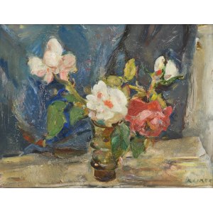 Ludwik KLIMEK (1912-1992), Still life with flowers in a vase