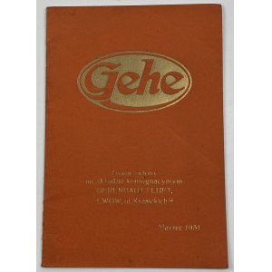 [1931] Gehe & Co. A. G. Dresden Cennik artykułów Firma Berenhaut i Luft