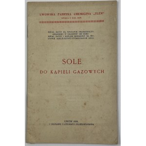 Lwowska Fabryka Chemiczna Tlen Sole do Kąpieli Gazowych Lwów 1926