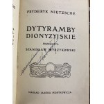 Nietzsche Friedrich, Dithyramby o Dionýsii [polokožená] [Mortkowicz 1906].