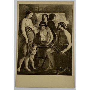 Postcard - rotogravure with reproduction of Vénus dans la forge de Vulcain by Mathieu Nain