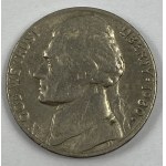 US coins: half dollar 1972 [JFK], quarter dollar 1989 [Washington], one dime 1982 [Roosevelt], five cents 1983 [Jefferson], one cent 1980 [Lincoln].
