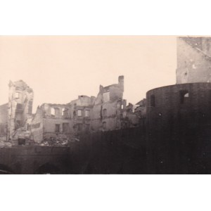 Nowomiejska przy starych murach fotografia Eugeniusz Haneman [Vintage Print / zniszczenia wojenne Warszawy / Powstanie Warszawskie / 1944]