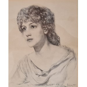 Schmalz Herbert Gustave, Portrait of Joan, 1881.