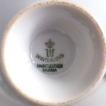 Ozdobna porcelanowa filiżanka ze spodkiem marki Winterling, Bawaria, Niemcy