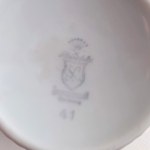 Porcelain cup with saucer by Winterling A.G. / Rheinpfalz Hartporzellan, Bavaria, Germany, circa 1951-1972.
