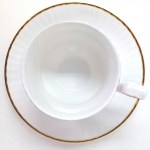 Porcelain cup with saucer by Royal Rose, United Kingdom