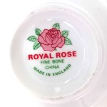 Porcelanowa filiżanka ze spodkiem marki Royal Rose, Wielka Brytania