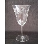 Set of three decorative wine glasses