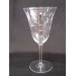 Set of three decorative wine glasses