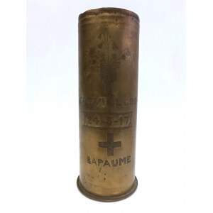 Trench art: Vase made from an artillery shell casing, 1917