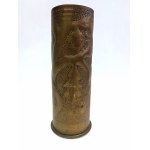 Trench art: Vase made from an artillery shell casing, 1917