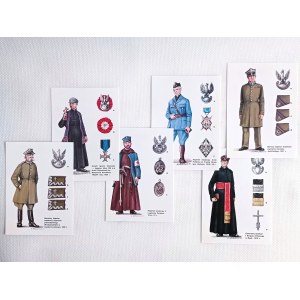 Zestaw kolekcjonerskich kart pocztowych Kapelani polskiej armii 1914-1939