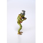 Karl Kouba, Frosch im Zylinder und mit Fernglas (Wiener Bronze), spätes 19. Jahrhundert-frühes 20. Jahrhundert.