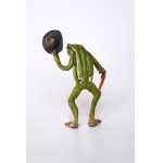 Karl Kouba, Frog with cane and bowler (Viennese bronze), late 19th century-early 20th century.