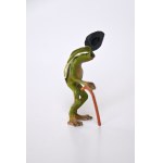 Karl Kouba, Frog with cane and bowler (Viennese bronze), late 19th century-early 20th century.