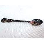 Set of 36 collectible spoons in glass case, USA