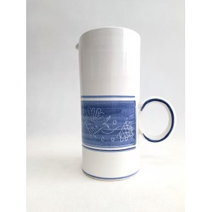 Keramikkrug / Vase mit Taubenmotiv
