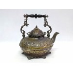 Silver-plated tea pot, Société de Choubersky, France, 19th century.