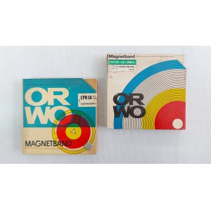 Sada dvou pásků ORWO pro cívkový magnetofon