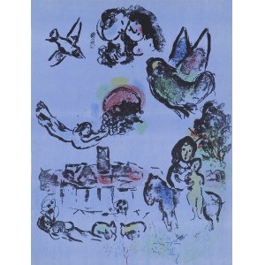 Marc Chagall ( 1887 - 1985 ), Noc w Vence (Nocturne À vence), 1963