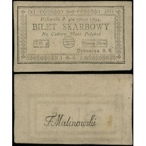 Polen, 4 polnische Zloty, 4.09.1794