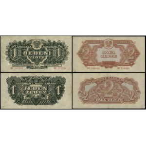 Poland, set: 1 gold and 2 gold, 1944