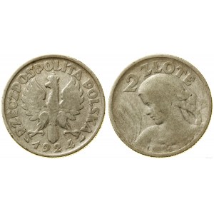 Poland, 2 zloty, 1924, Paris