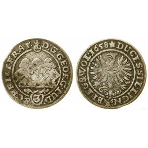 Silesia, 3 krajcary, 1658 EW, Brzeg