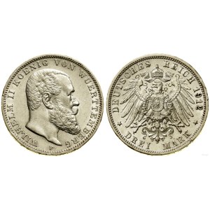 Niemcy, 3 marki, 1912 F, Stuttgart