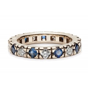 Ring with sapphires and diamonds, early 21st century.