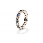 Ring with sapphires and diamonds, early 21st century.